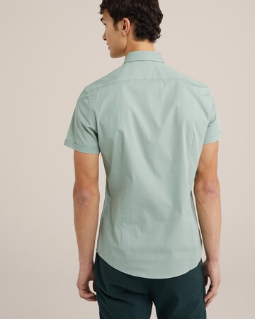 WE Fashion - Slim Fit Camisa em verde