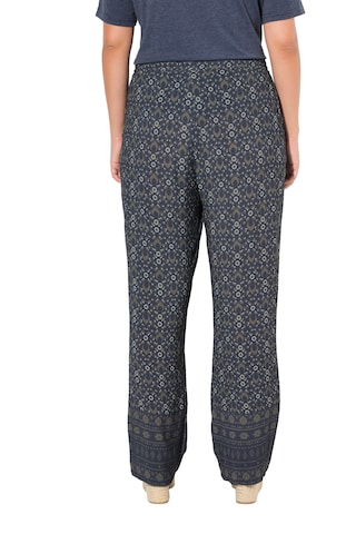Ulla Popken Wide leg Broek in Blauw