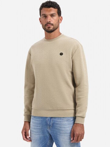 Sweat-shirt No Excess en beige : devant