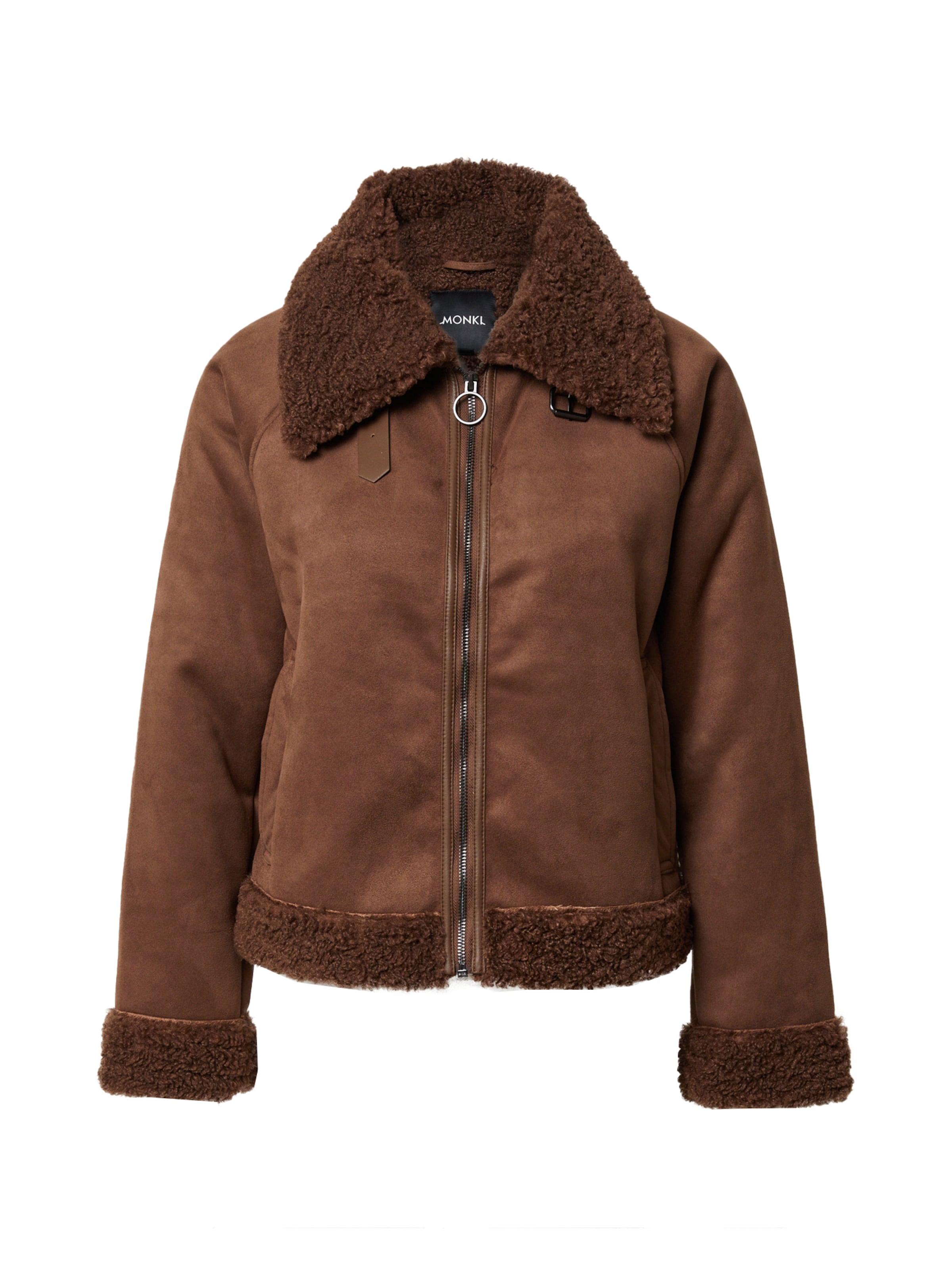 Veste mi-saison Monki en marron : devant