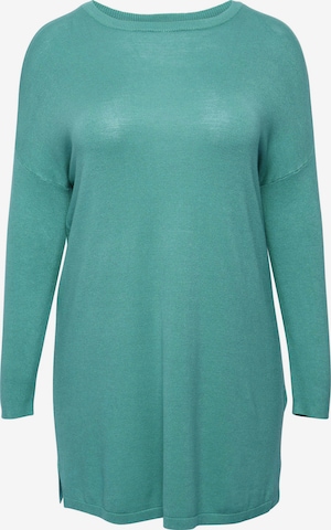 Robes en maille 'Blume' Fransa Curve en vert : devant