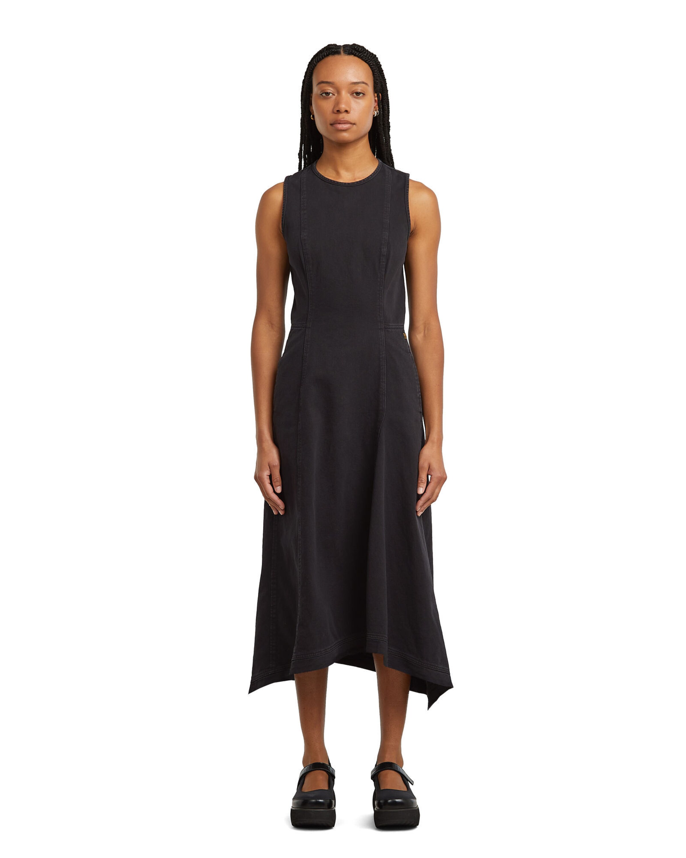 G-STAR Jurk 'Corset' in Zwart: voorkant