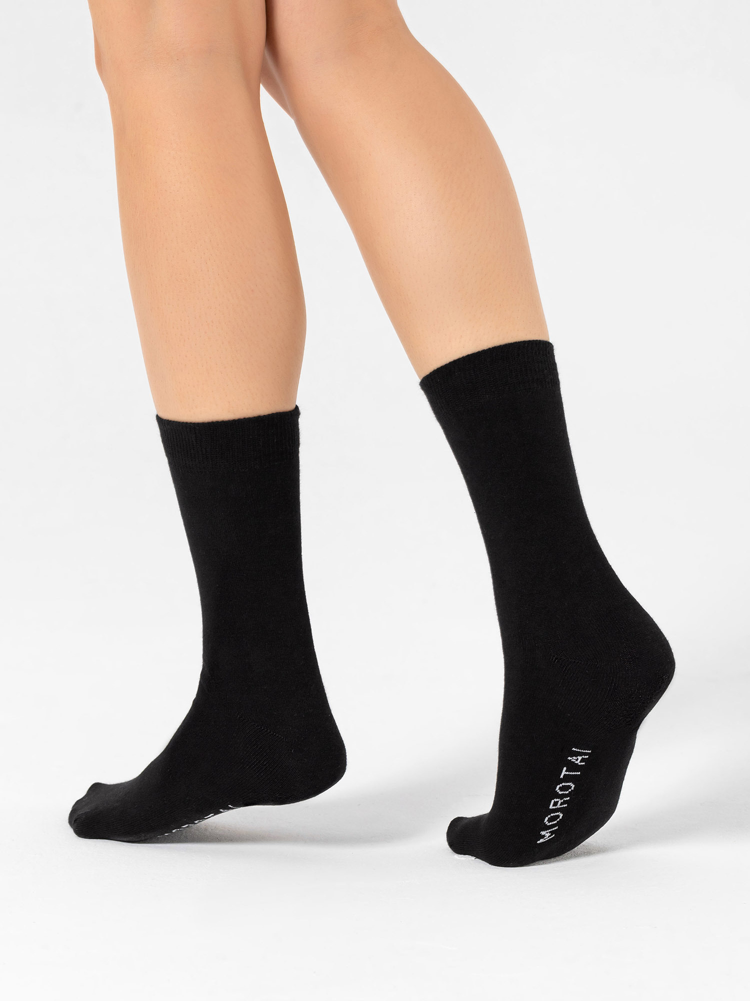 Abbigliamento sportivo Uomo MOROTAI Calzino sportivo Brand Logo Crew Socks in Nero 