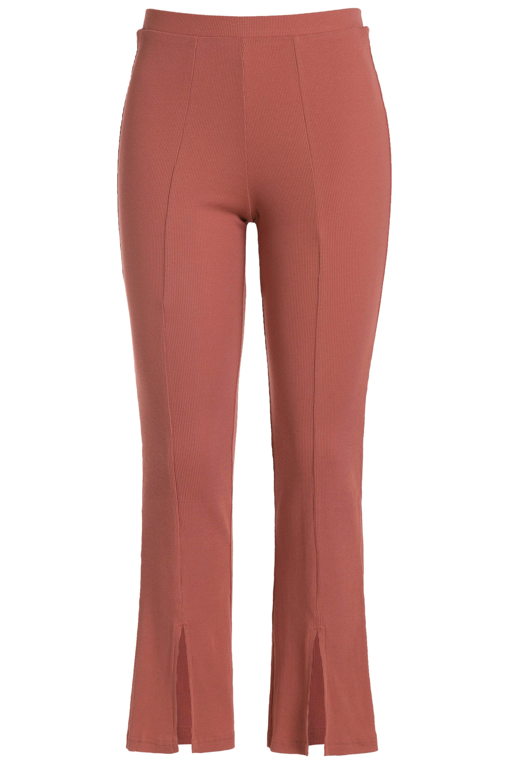 Ulla Popken Flared Broek in Rood: voorkant