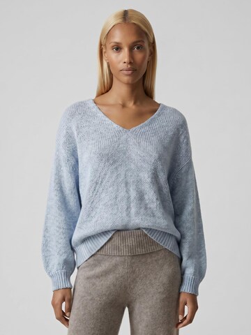americandreams Oversizepullover 'Milana Cotton'‌‌‌‌‌ in Blau: Vorderseite