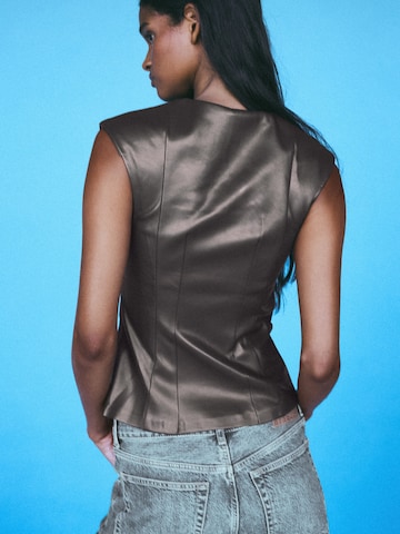 Bershka Top - szürke