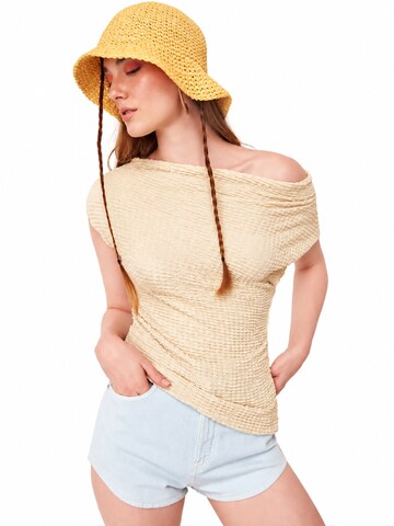 No Matter What Blouse in Beige