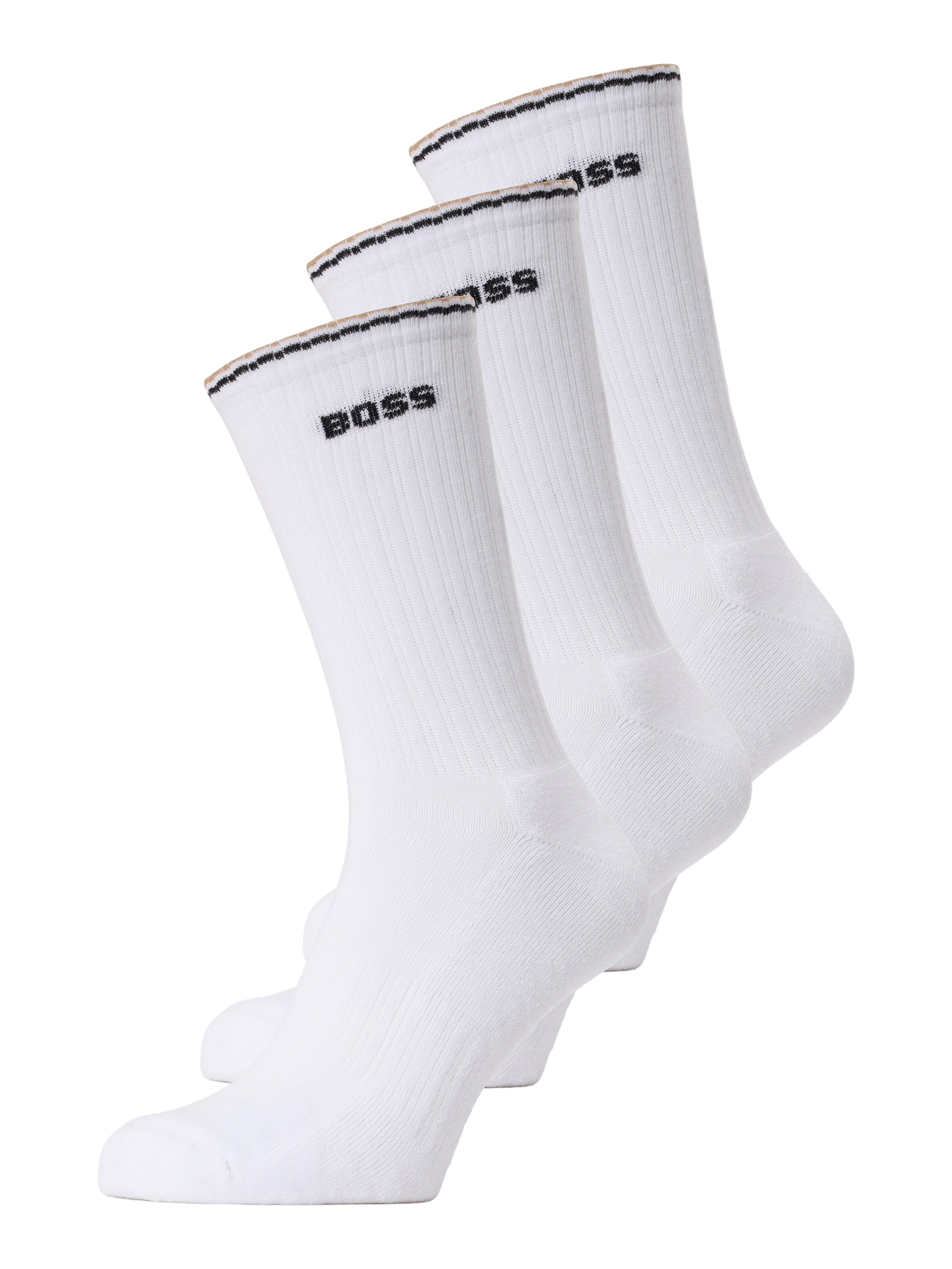 BOSS Zeķes, krāsa - bēšs / melns / balts, Preces skats