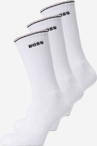 Chaussettes BOSS en blanc : devant