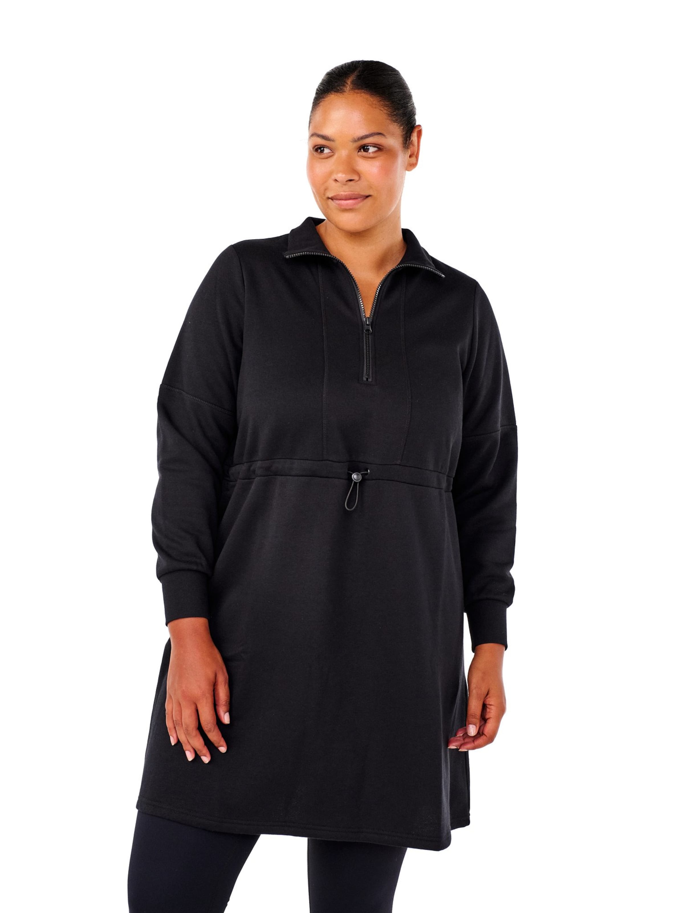 Active by Zizzi Sportovní šaty 'Ademi' – černá: přední strana