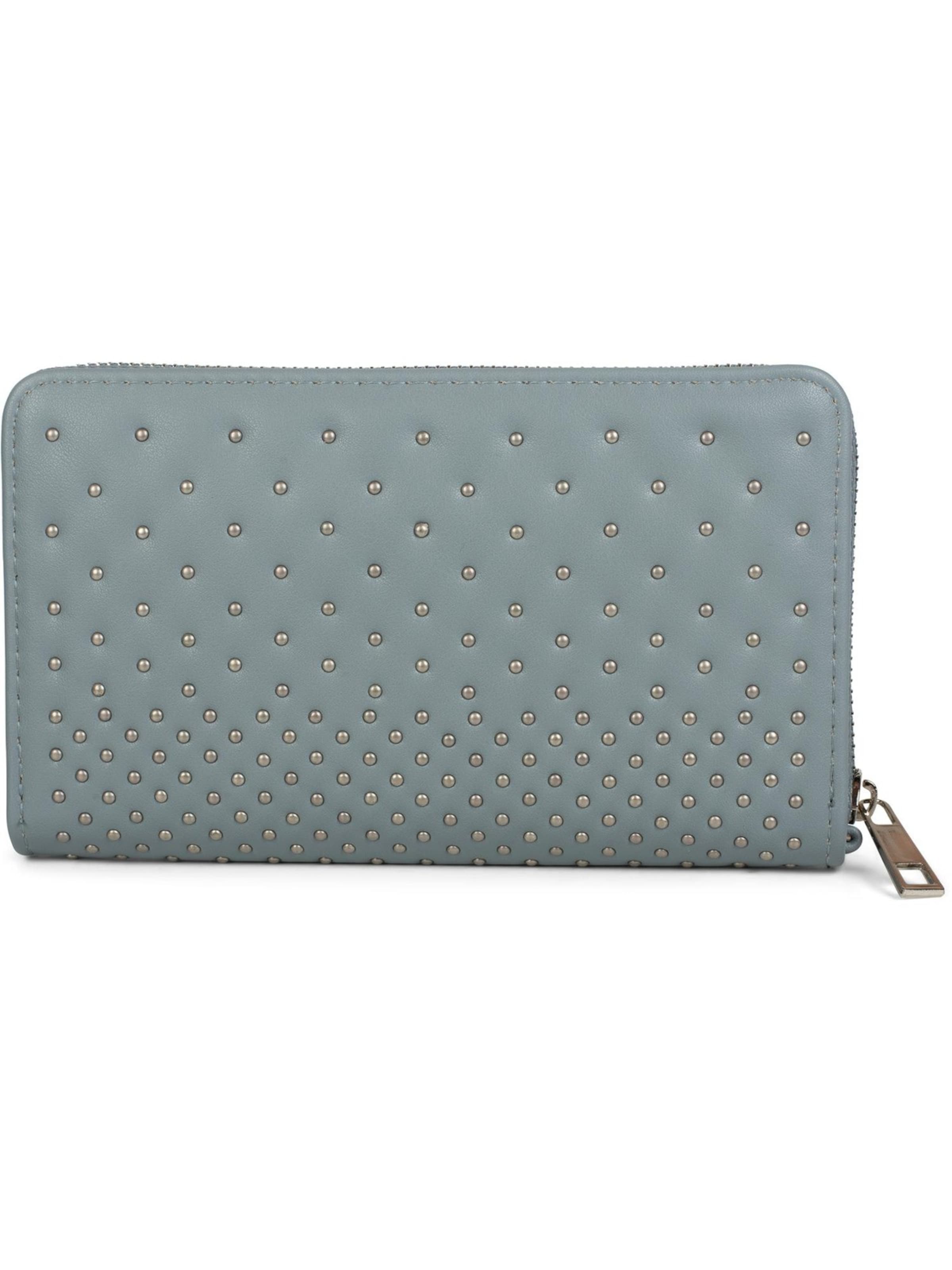 styleBREAKER Portemonnaie 'Geldbörse mit kleinen Kugelnieten'‌‌‌‌‌‌‌‌ in Blau: Vorderseite
