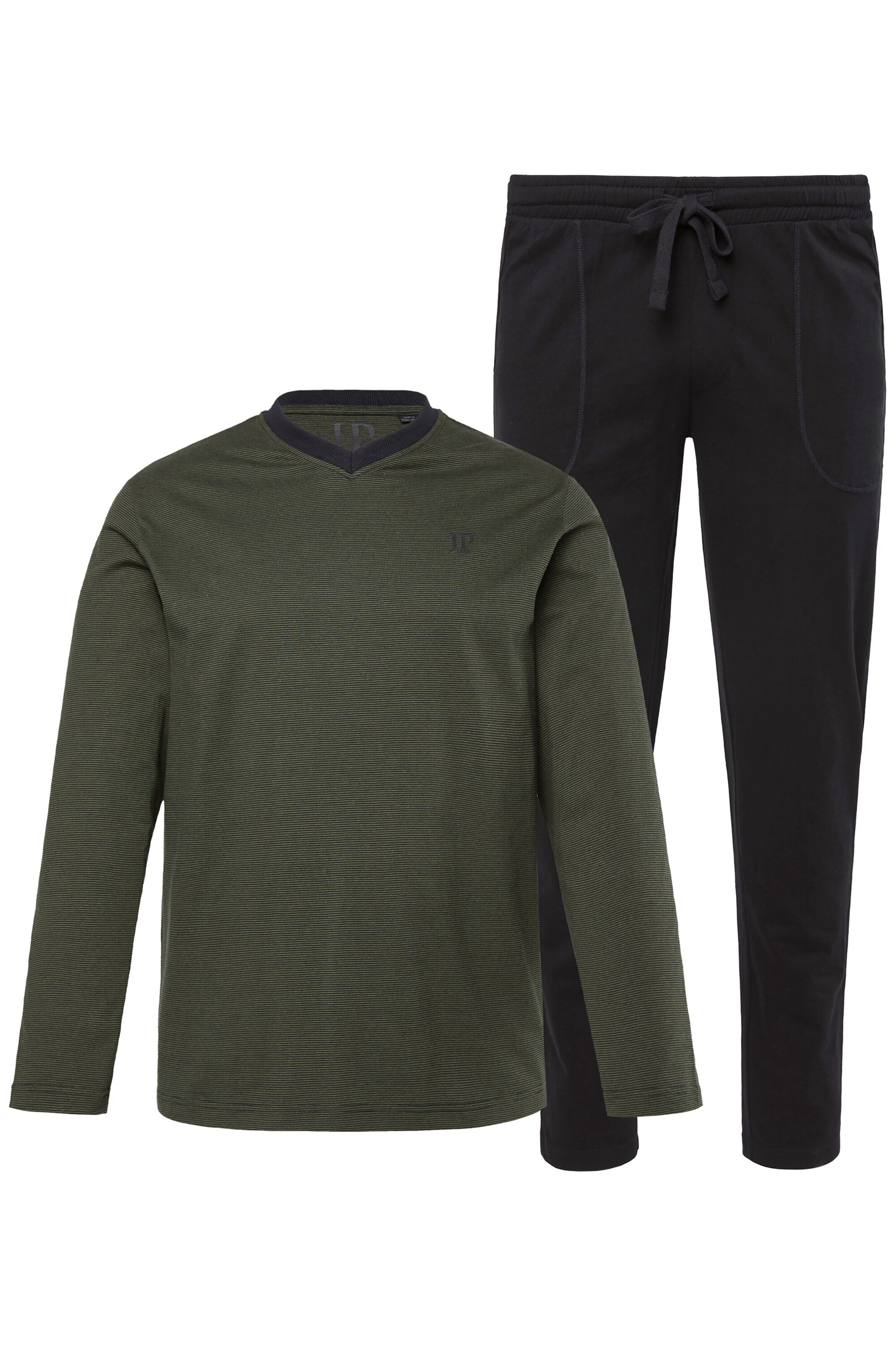 JP1880 Pyjama lang in Groen: voorkant