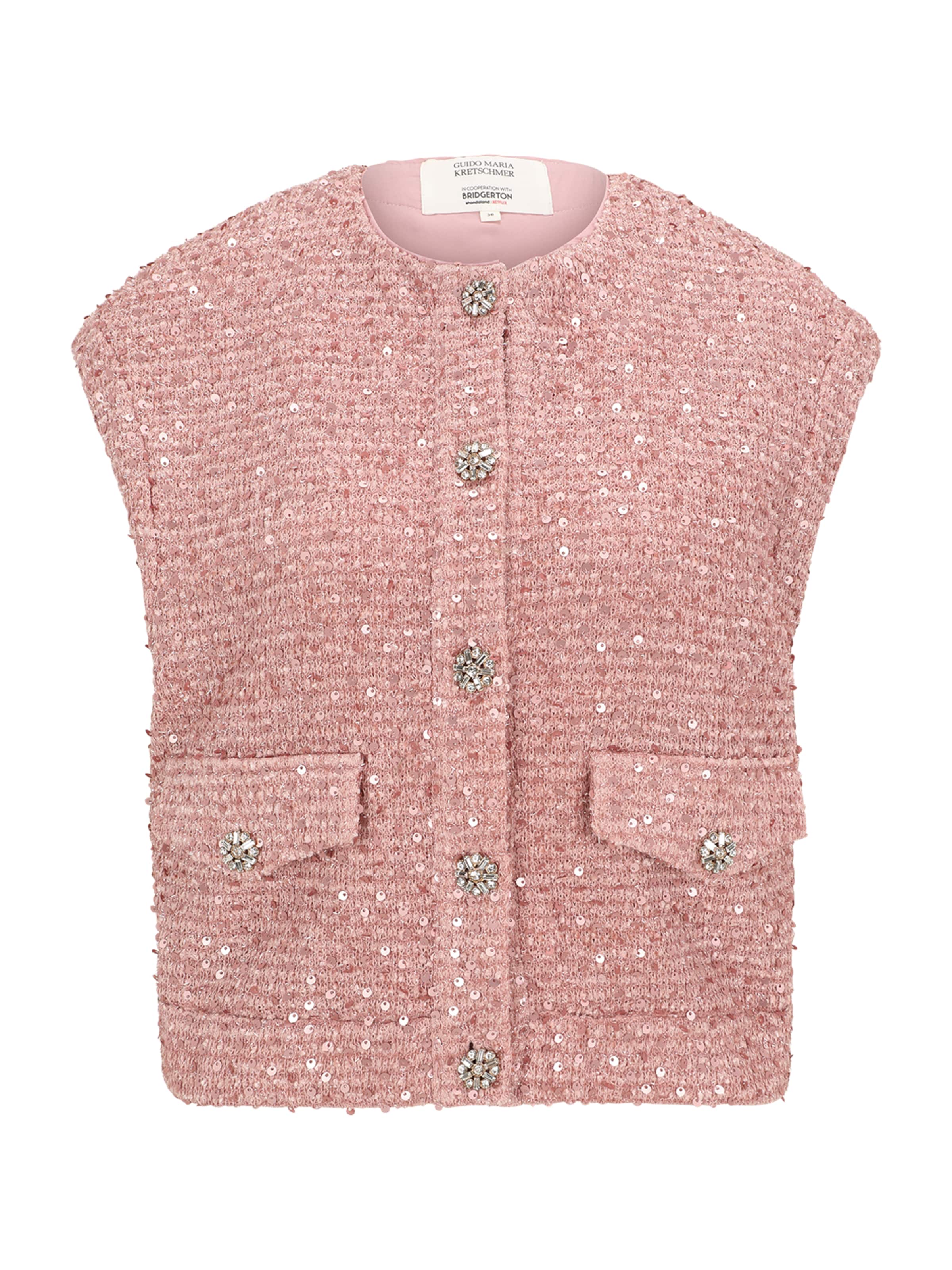 Gilet 'Francesca' GUIDO MARIA KRETSCHMER FOR BRIDGERTON en rose : devant