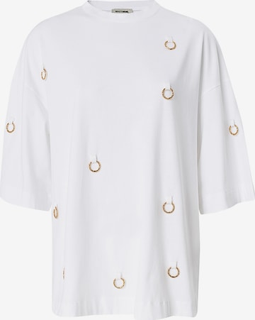 NOCTURNE - Camiseta talla grande en blanco: frente