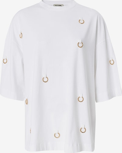 NOCTURNE T-shirt oversize en or / blanc, Vue avec produit