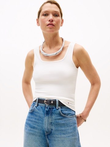 TOMMY HILFIGER Топ в Белый: спереди