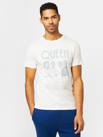 JACK & JONES Shirt 'MUSIC ROCK' in White: front