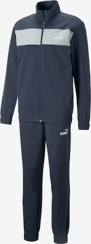 PUMA Trainingspak 'Poly' in Blauw: voorkant