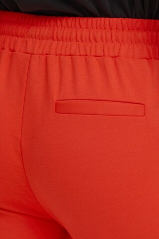 ICHI Tapered Bandplooibroek 'IHKate' in Rood