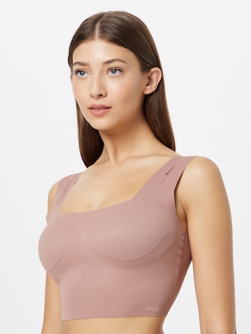 SLOGGI Bustier BH 'ZERO Feel Flow' in Braun: predná strana