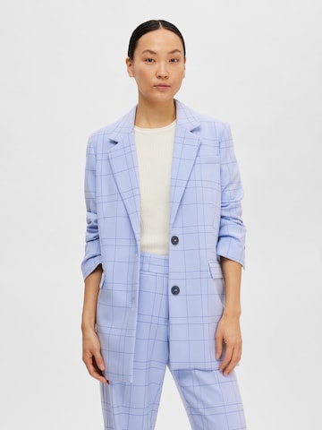 Blazer 'THEA' SELECTED FEMME en bleu : devant