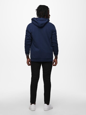 Only & Sons Regular Fit Sweatjacke 'Ceres' in Blau