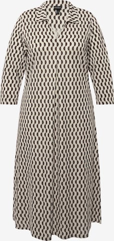 Ulla Popken Shirt Dress in Beige: front