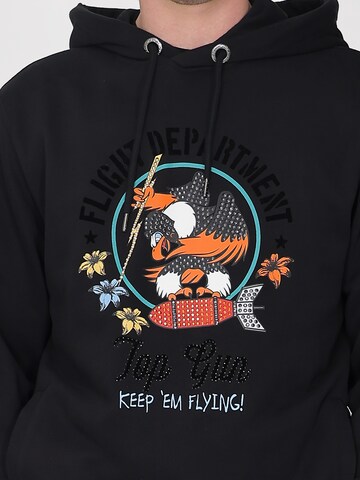 TOP GUN Sweatshirt in Schwarz
