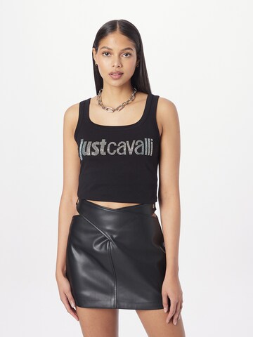 Just Cavalli Top in Schwarz: predná strana