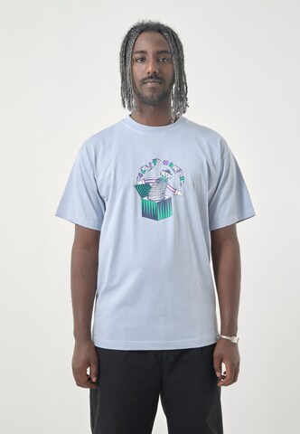 Cleptomanicx T-Shirt 'Classic Tee Surprise' in Blau: Vorderseite