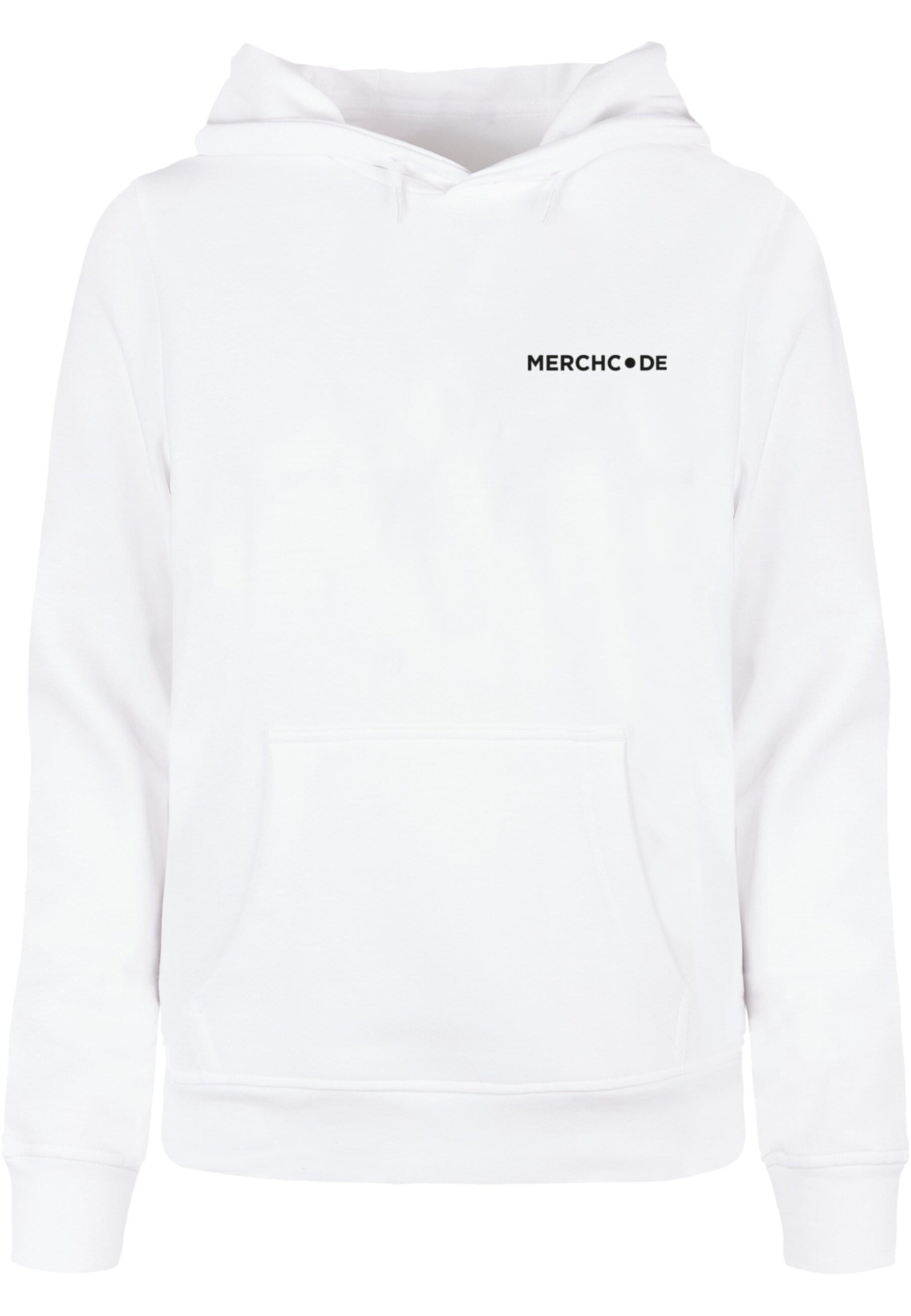 Merchcode Sweatshirt 'Break The Rules' in White: front