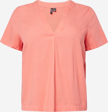 Vero Moda Curve - Camiseta 'MYMILO' en naranja: frente