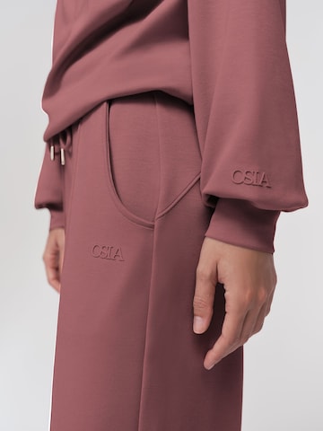 Wide leg Pantaloni di Osia in rosa