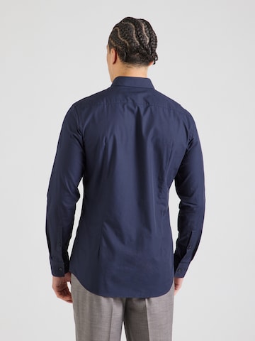 HUGO Slim fit Zakelijk overhemd 'Koey' in Blauw