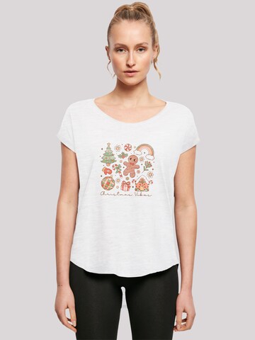 F4NT4STIC T-Shirt 'Christmas Vibes' in Weiß: Vorderseite