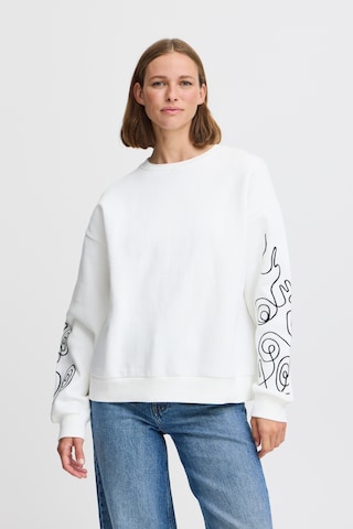 Pull-over b.young en blanc : devant