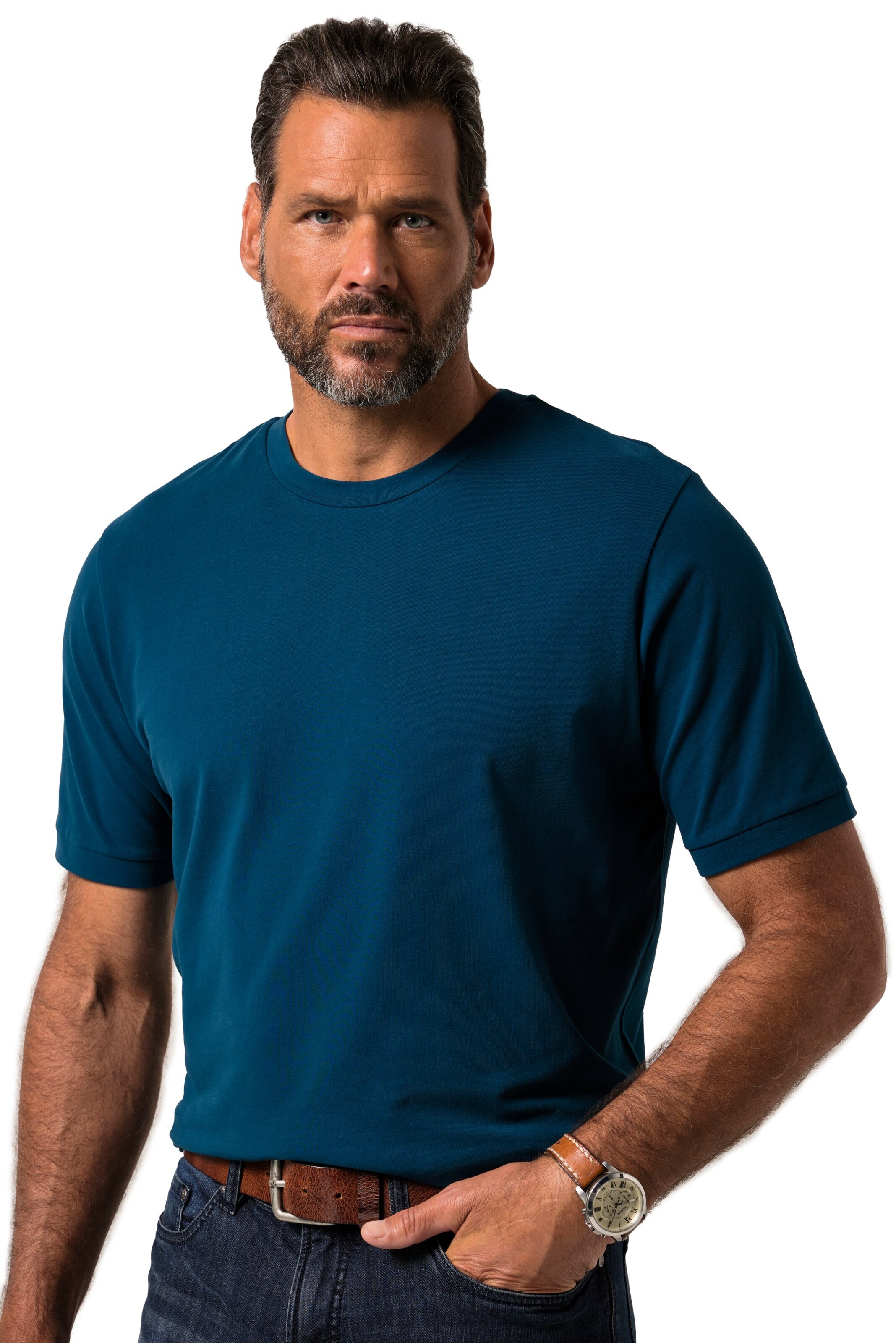 JP1880 T-Shirt in Blau: Vorderseite