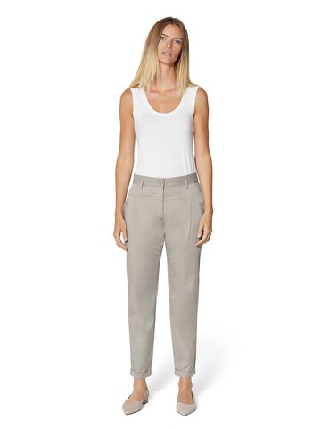 MADELEINE Tapered Bandplooibroek in Beige