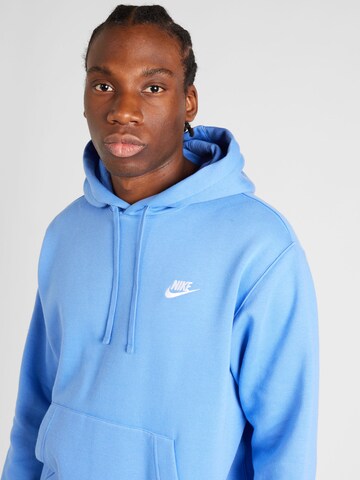 Nike Sportswear Rovný strih Mikina 'Club Fleece' - Modrá