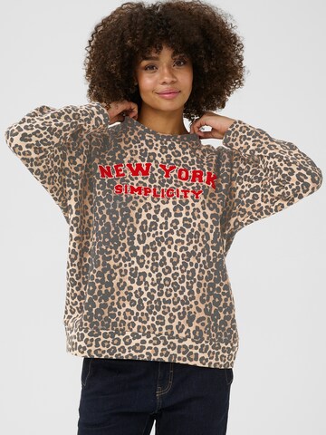 CULTURE - Sudadera 'Charlie' en beige: frente