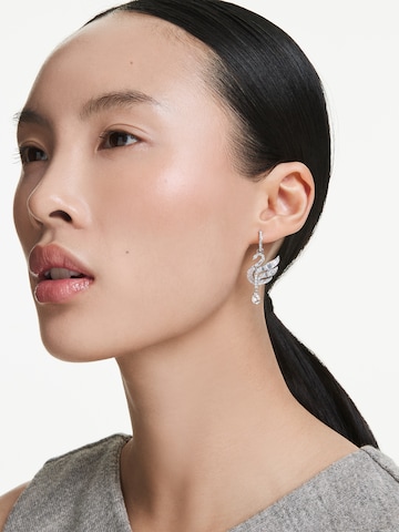 sidabrinė Swarovski Auskarai: priekis