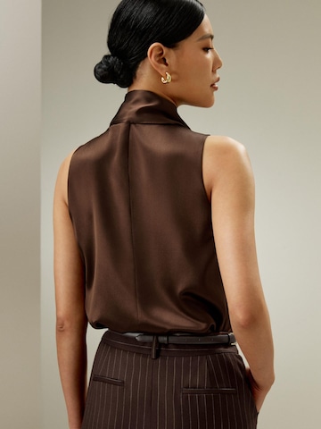 Lilysilk - Blusa en marrón