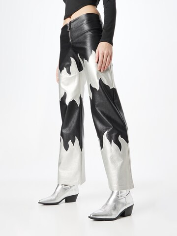 The Ragged Priest Wide leg Broek 'IGNITER' in Zwart: voorkant