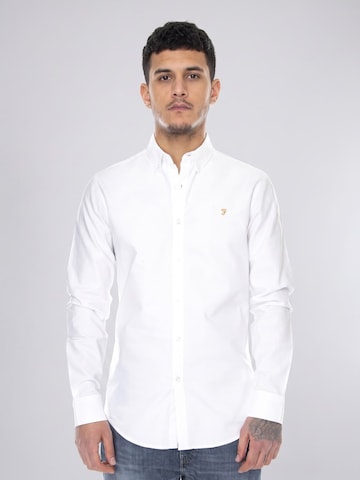 FARAH Comfort fit Overhemd 'Brewer' in Wit: voorkant