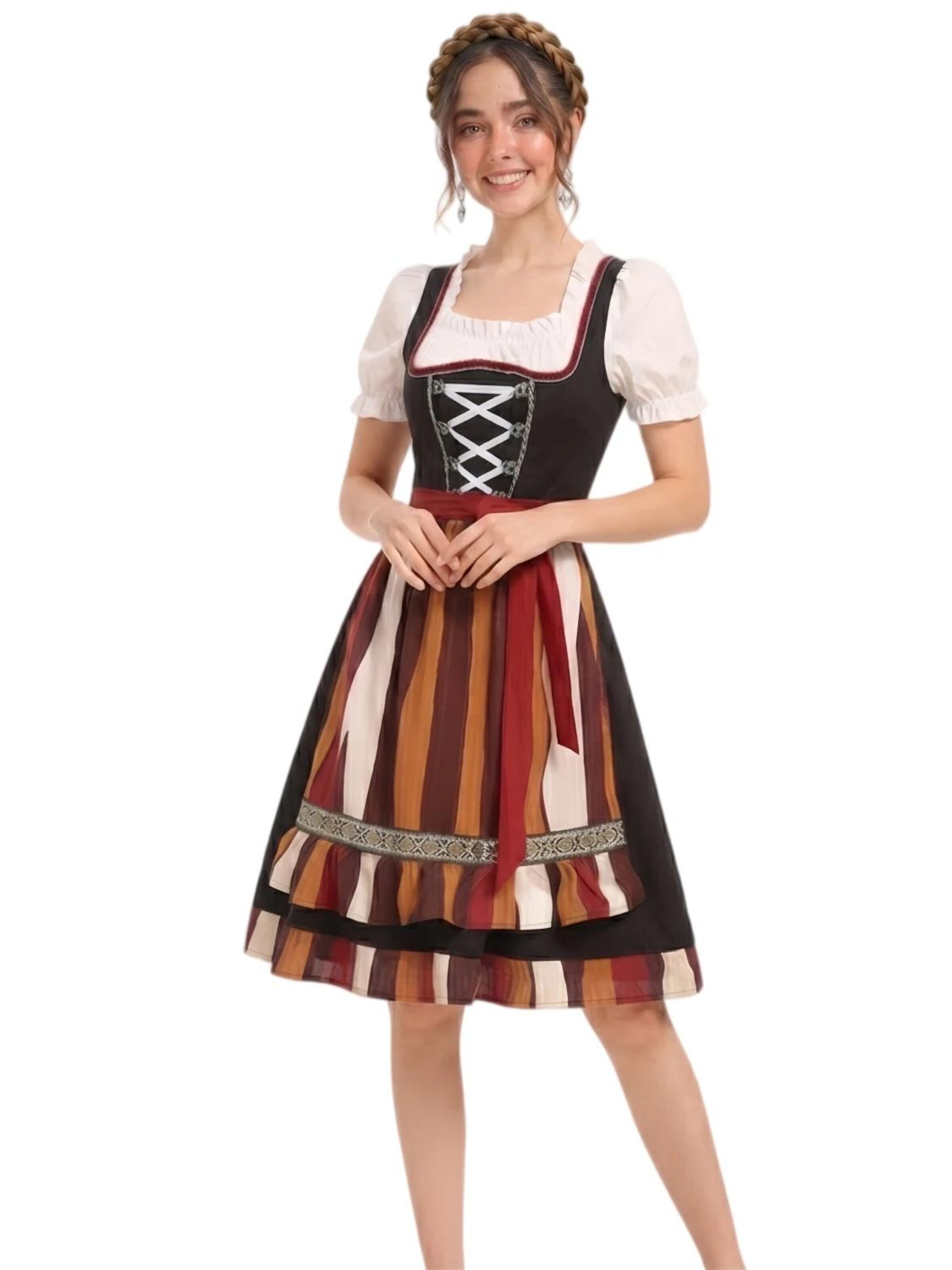 Yesfashion Dirndl w kolorze czerwony