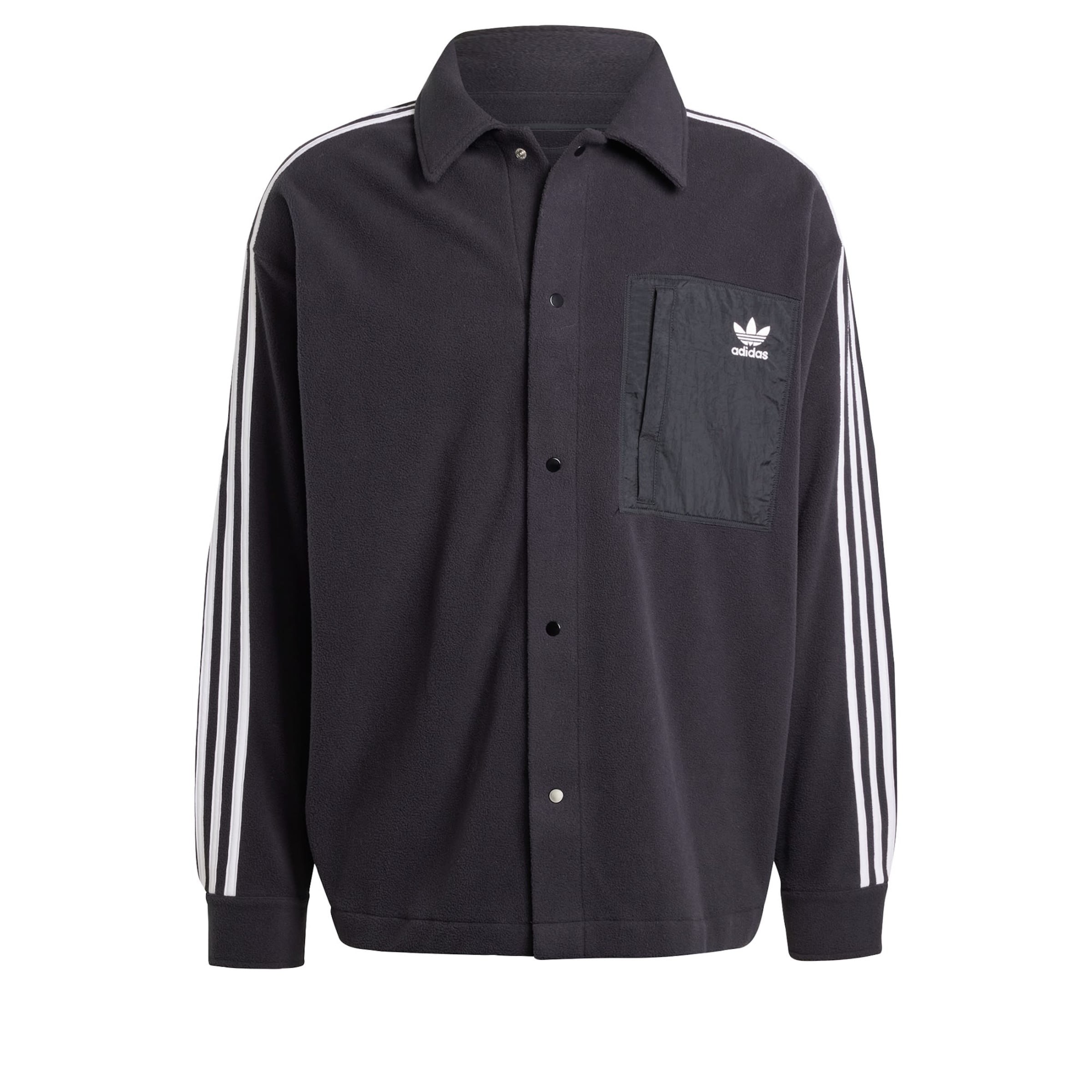 ADIDAS ORIGINALS Поларено яке 'Adicolor' в черно: отпред