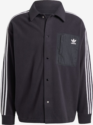 ADIDAS ORIGINALS Fleecejacke 'Adicolor' in Schwarz: Vorderseite
