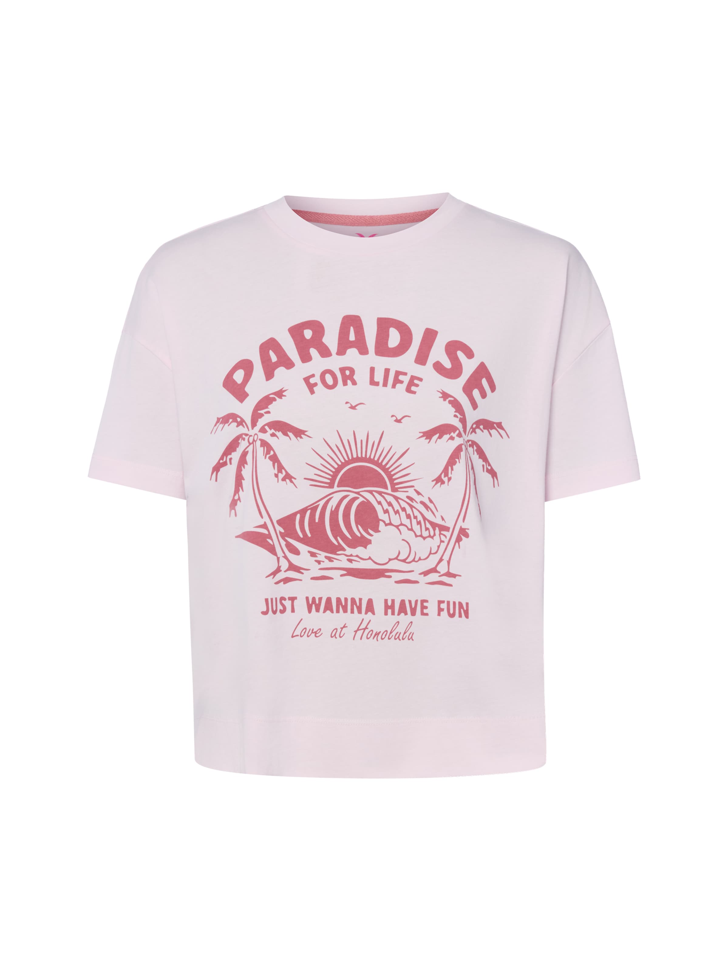 Marie Lund T-Shirt 'Paradise' in Pink: Vorderseite