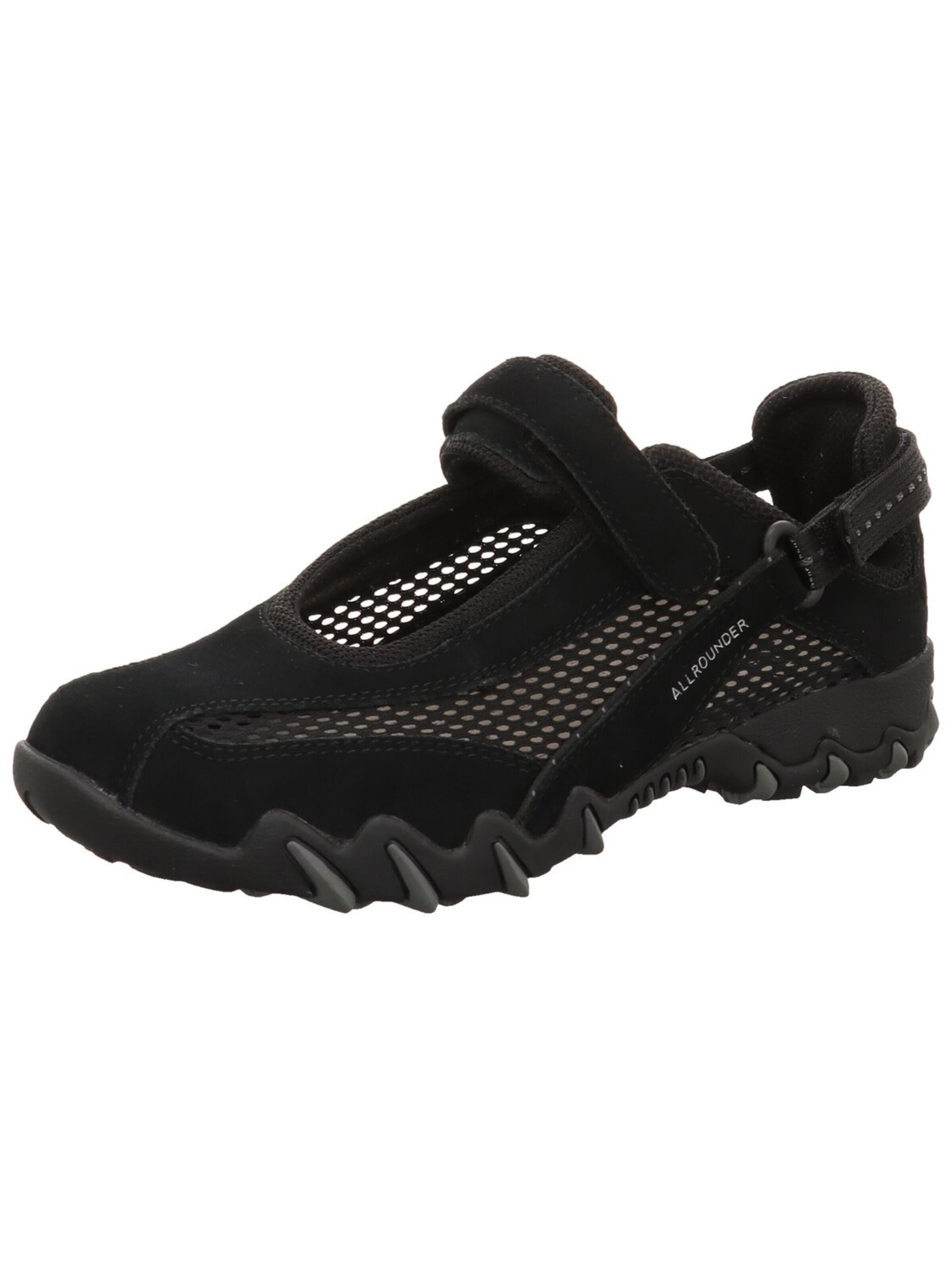 Allrounder Slip-Ons 'Slipper Damen Niro 84/84 Velourleder in schwarz' in Black: front