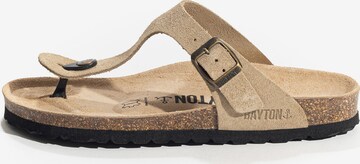 Bayton T-bar sandals 'Melia' in Beige: front